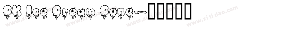 CK Ice Cream Cone字体转换